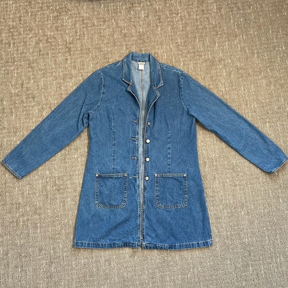 Vivaldi Vintage Denim Chore Coat Button Front Size 12 - Picture 1 of 7